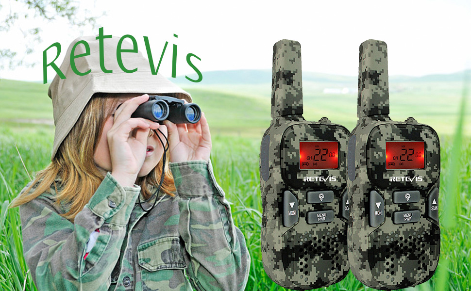 Kids army camouflage camo walkie talkies introduction